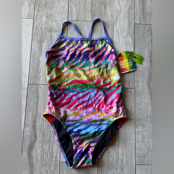 Speedo 34 Endurance Eco One Piece swimsuit Animal Fever Women’s tie dye classic - Picture 1 of 4